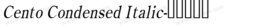 Cento Condensed Italic字体转换